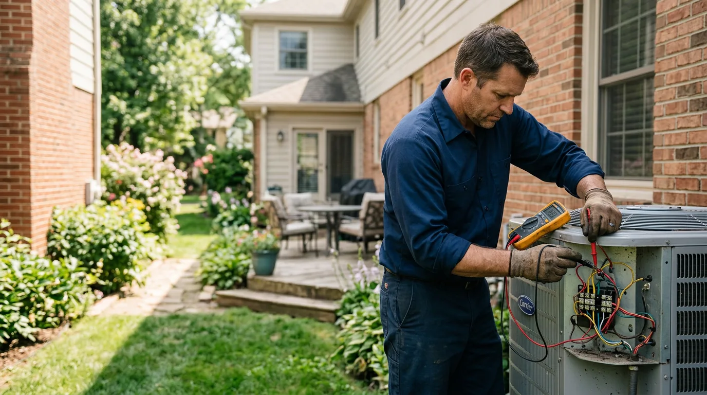 HVAC technician working near Deford, MI